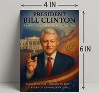 Bill Clinton Years of Transformation Poster PosterGoat