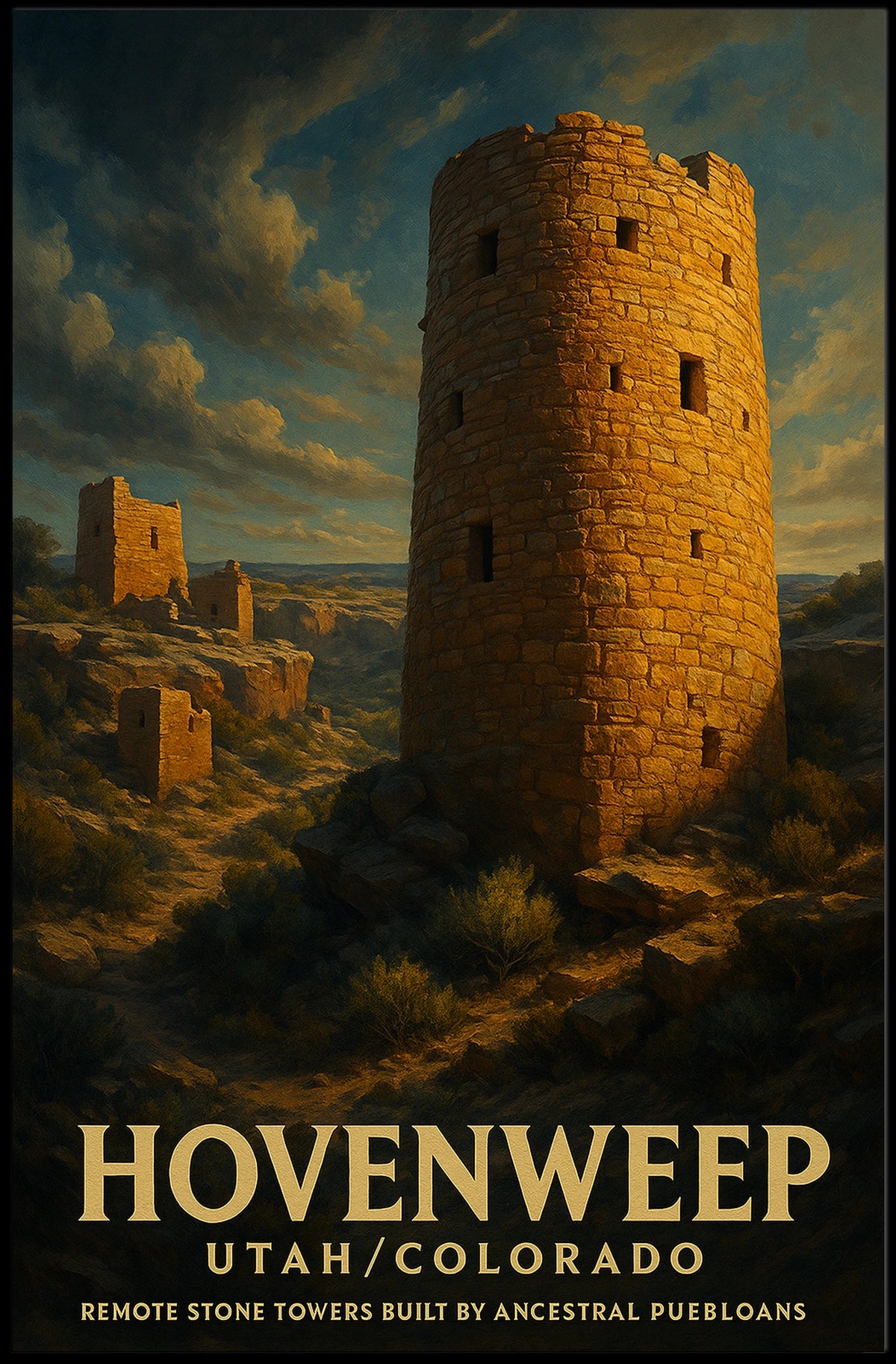 Hovenweep Ancient Stone Towers Poster
