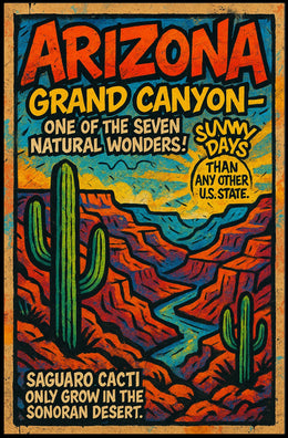 Grand Canyon Natural Wonders Travel Poster