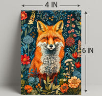 Majestic Fox Amongst Flowers: Enchanting Animal Poster