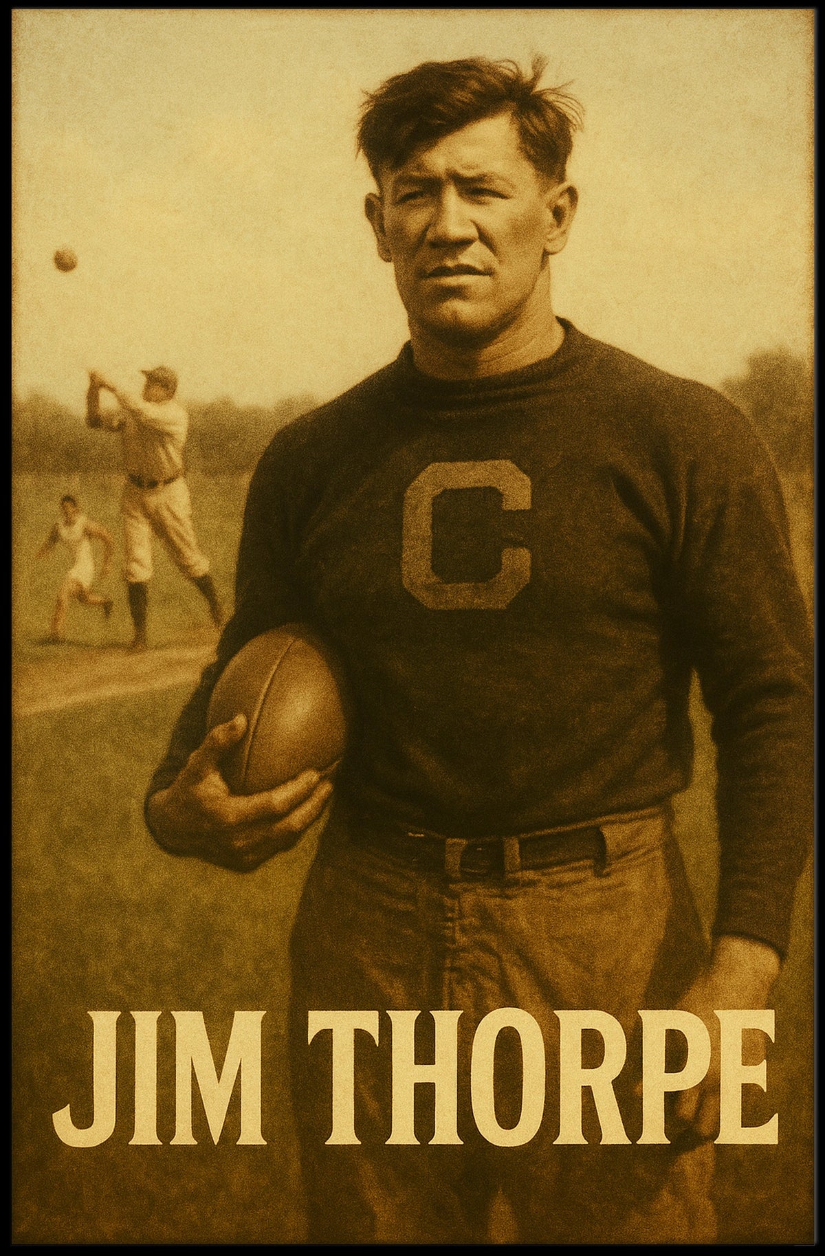 Jim Thorpe Legendary Athlete Poster