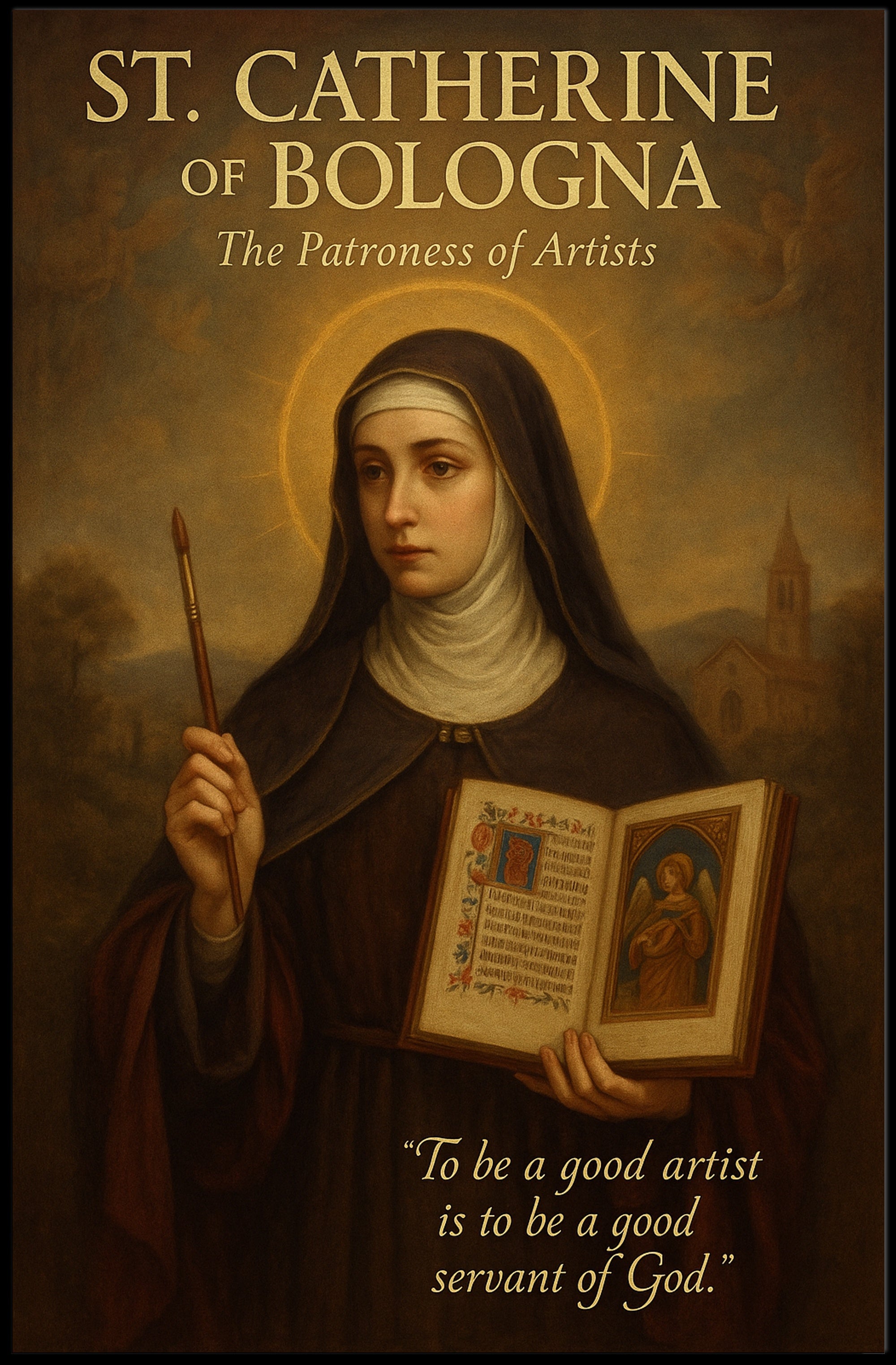 St. Catherine Of Bologna The Patroness Poster