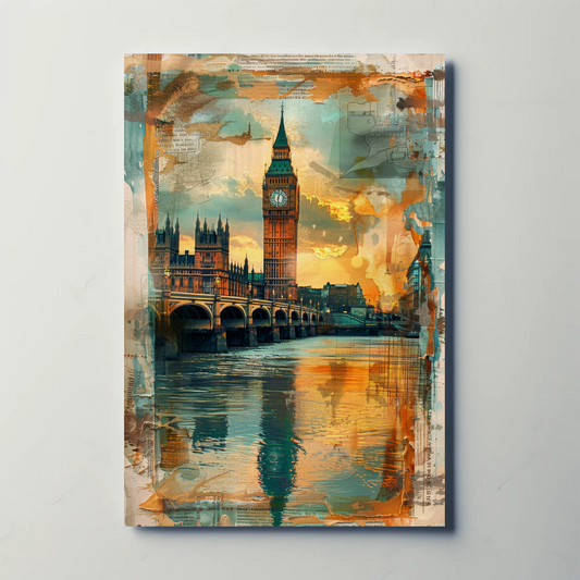 Vintage Travel Poster - Big Ben, United Kingdom