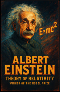Albert Einstein Relativity Vintage Science Poster