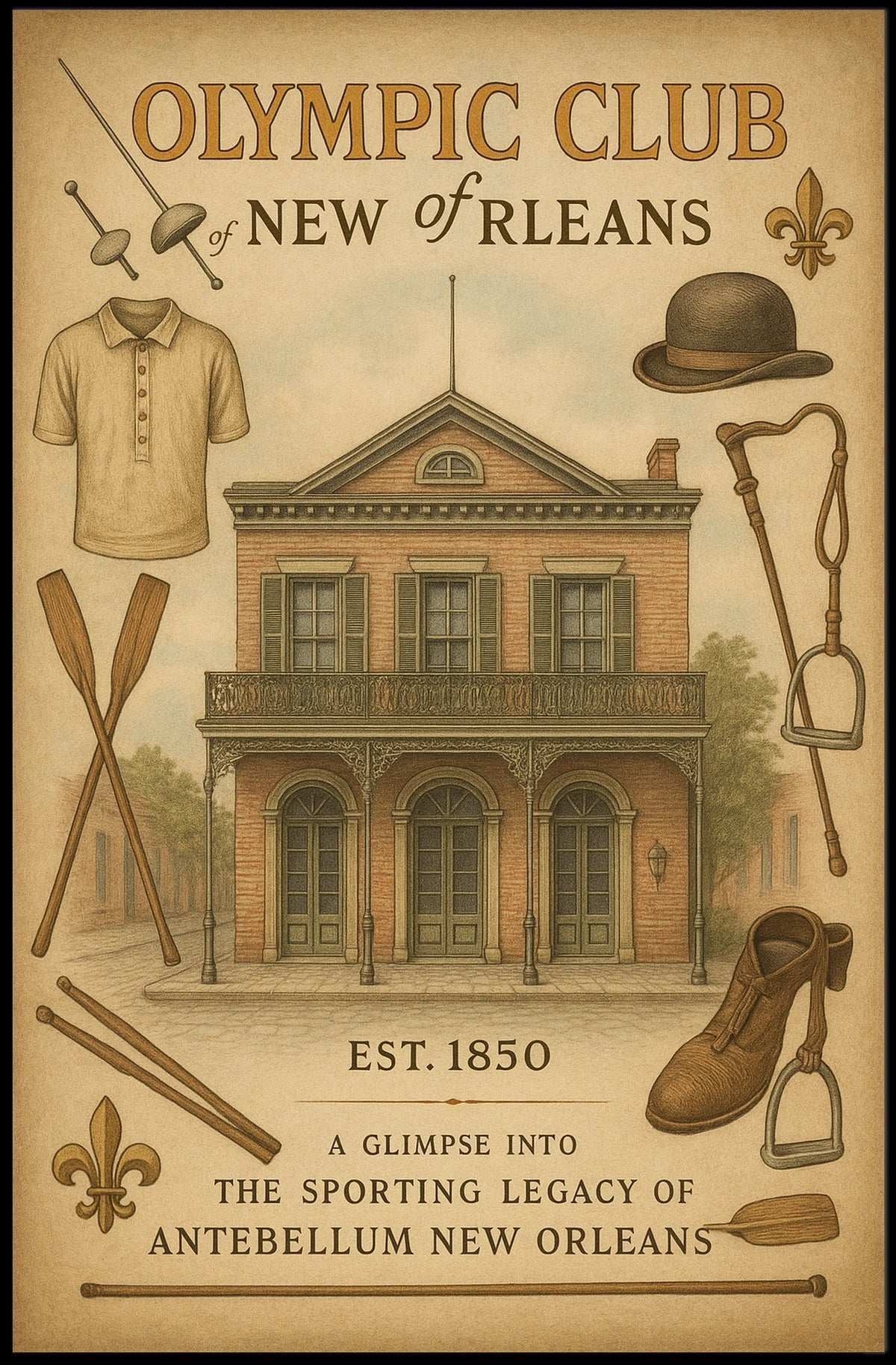 Olympic Club Of New Orleans Poster