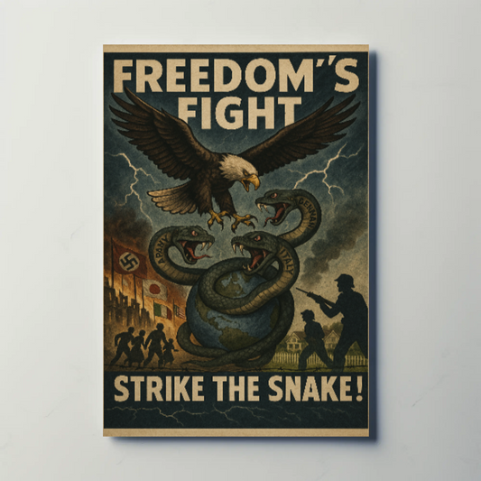 Freedom's Fight WWII Propaganda Poster