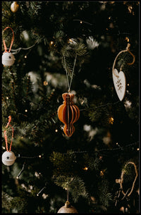 Festive Christmas Tree Art Featuring Warm Nostalgic Charm Poster