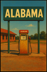 Alabama Gasoline Station Poster