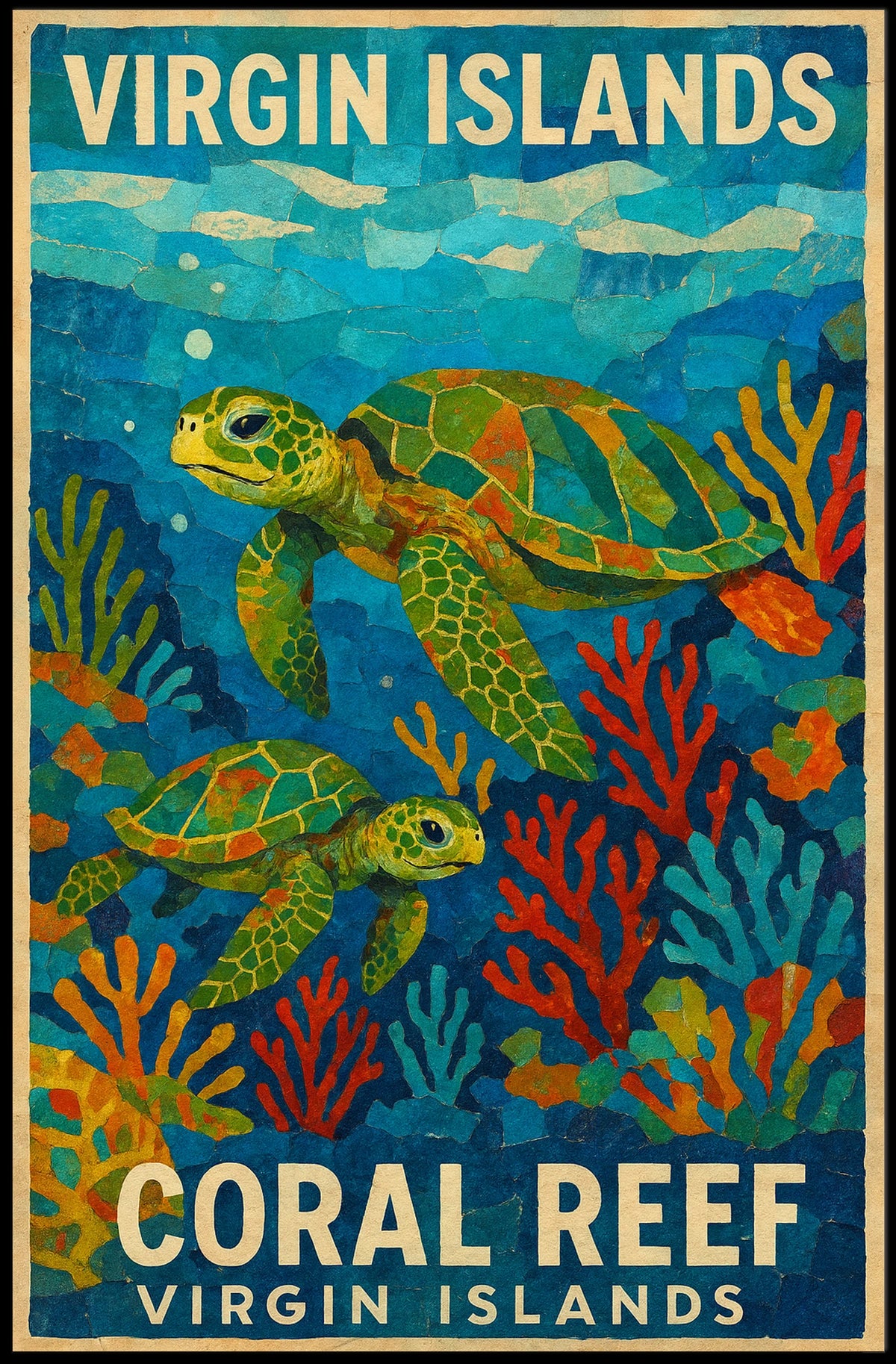 Virgin Islands Coral Reef Poster