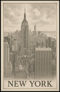 Iconic New York Skyline Poster