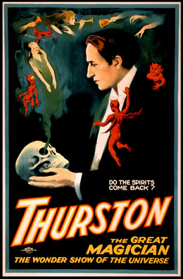 Thurston Magician Vintage Poster with Mystical Supernatural Theme