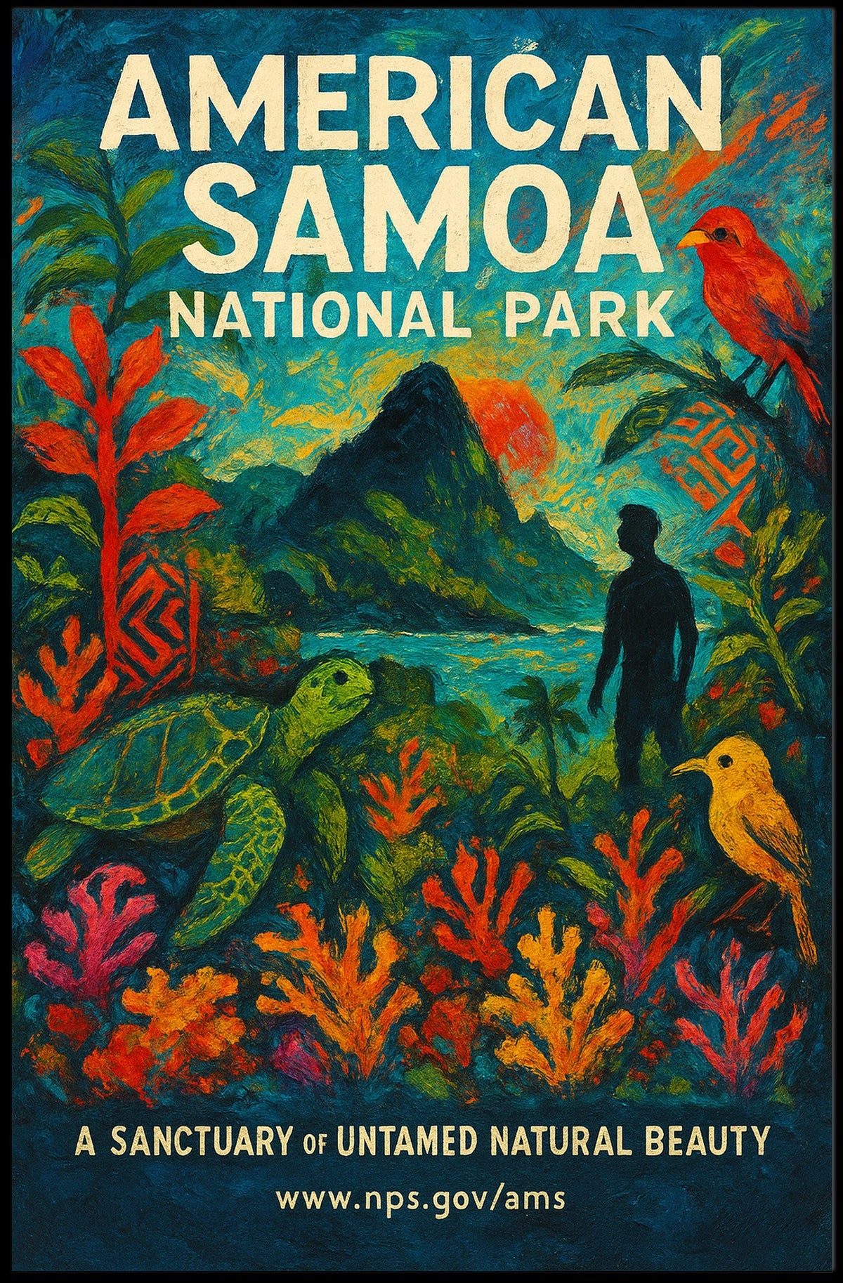 American Samoa Paradise National Park Poster