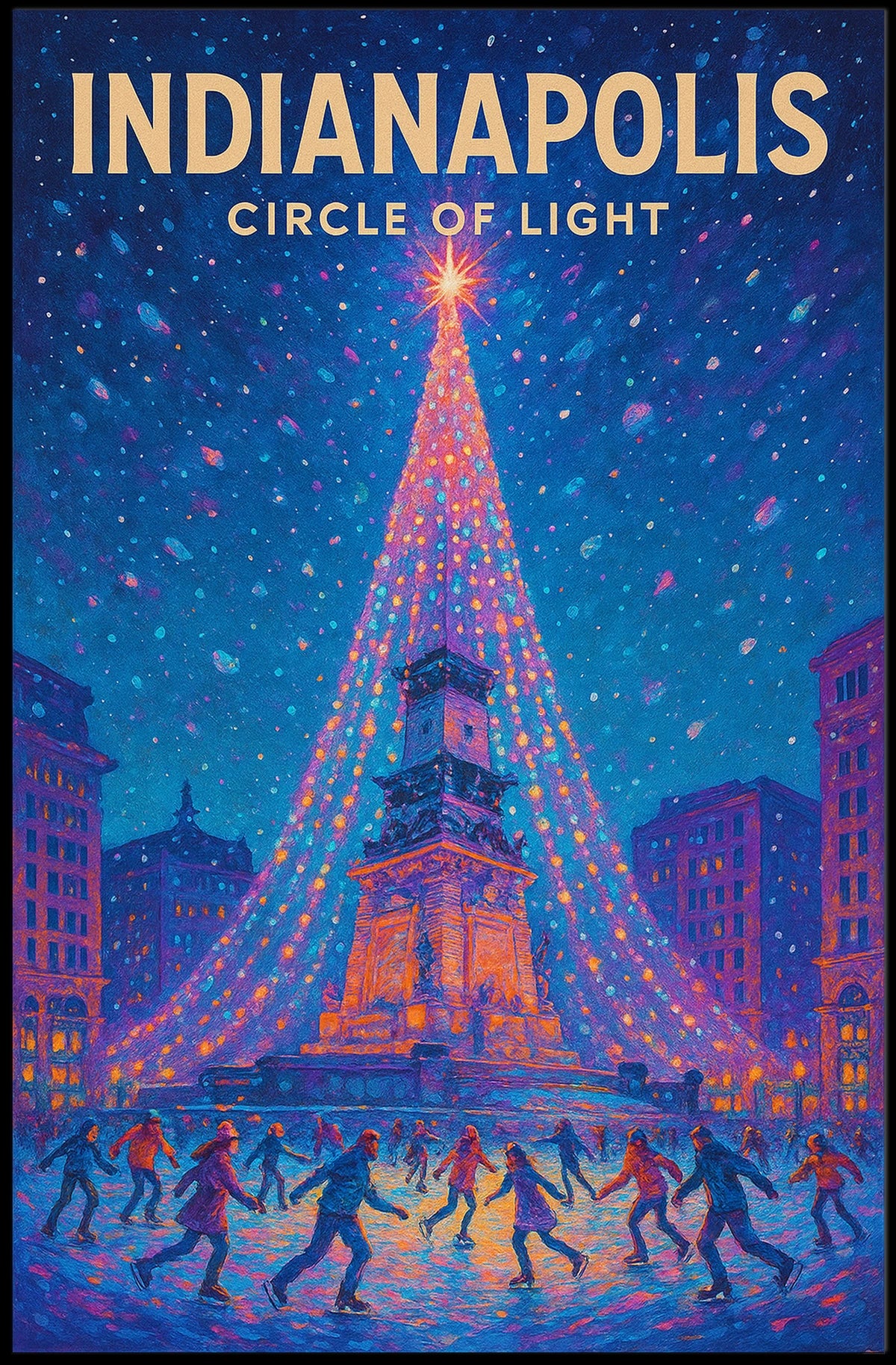 Indianapolis Circle Of Light Poster