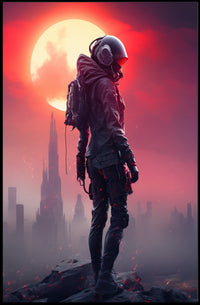 Futuristic Sentinel Poster PosterGoat