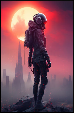 Futuristic Sentinel Poster PosterGoat