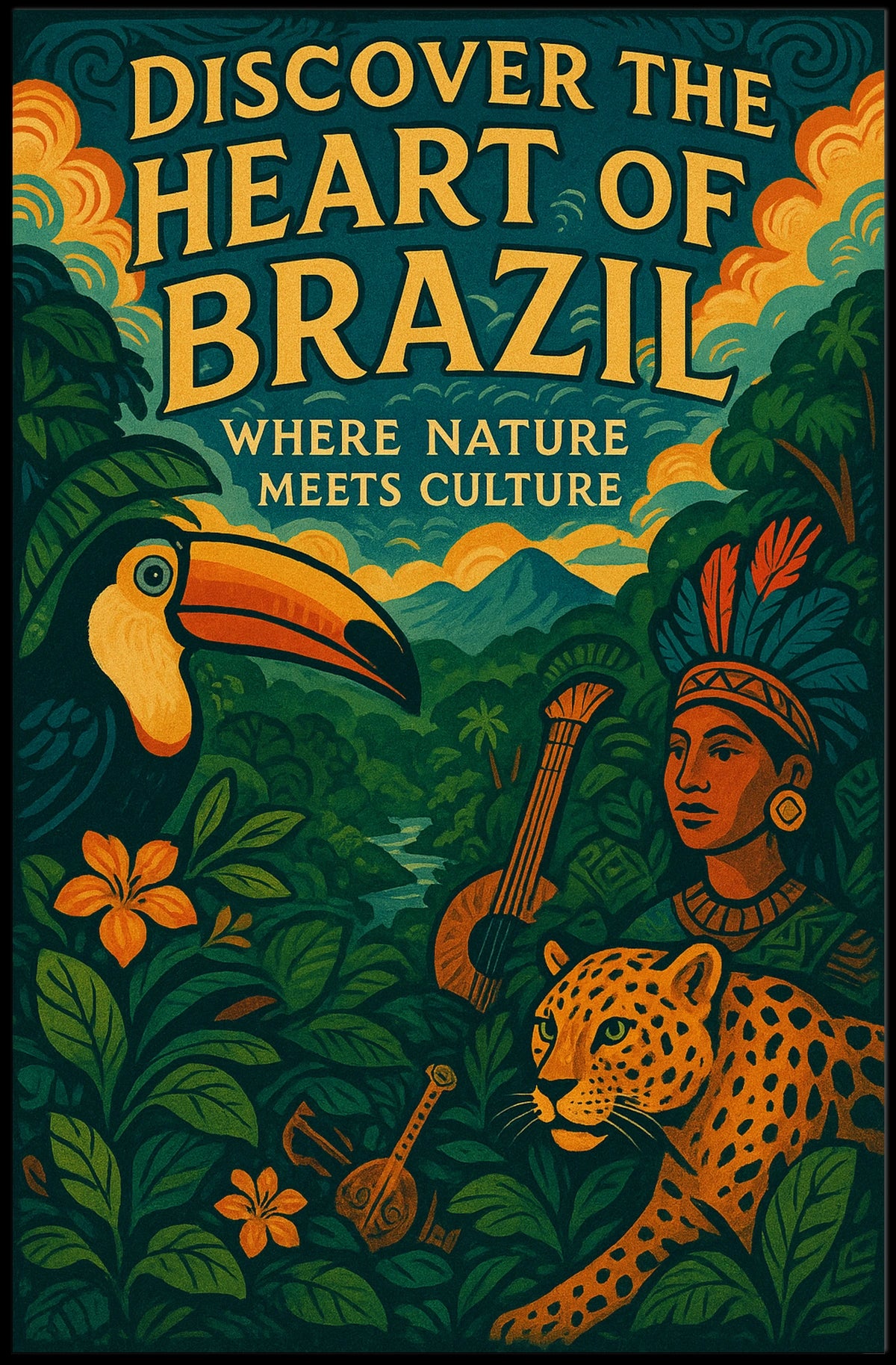 Discover the Heart of Brazil Poster