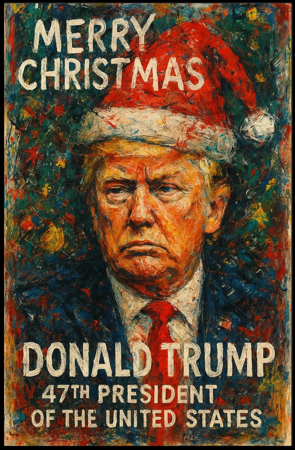 Donald Trump Merry Christmas Presidential Poster