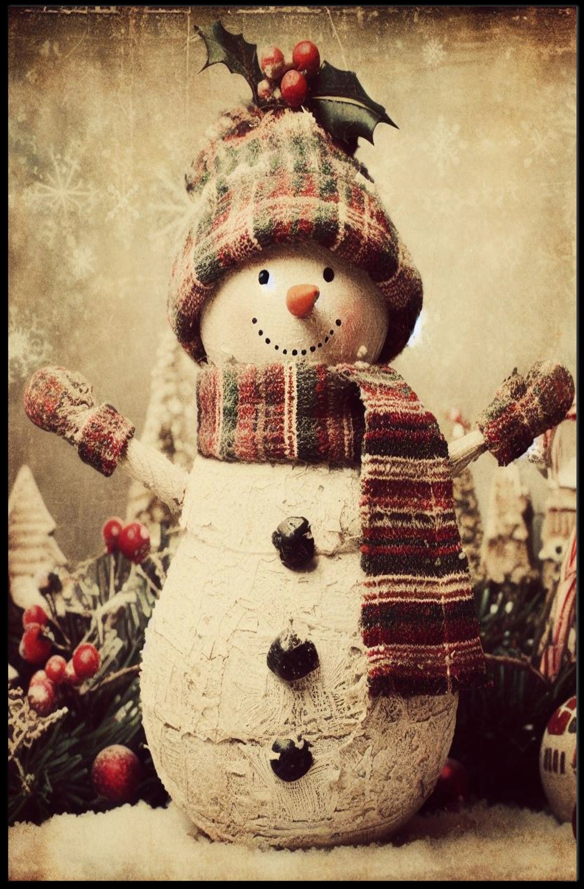 Festive Snowman Delight Poster