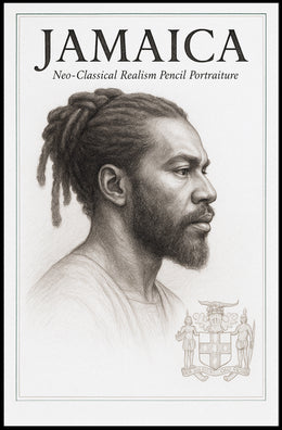 Jamaica NeoClassical Realism Portrait Poster PosterGoat