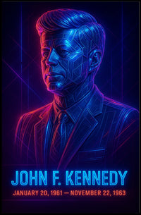 Iconic Kennedy Legacy Pop Art Poster