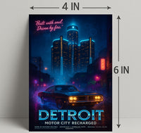 Detroit Motor City Recharged Wall Art Print PosterGoat