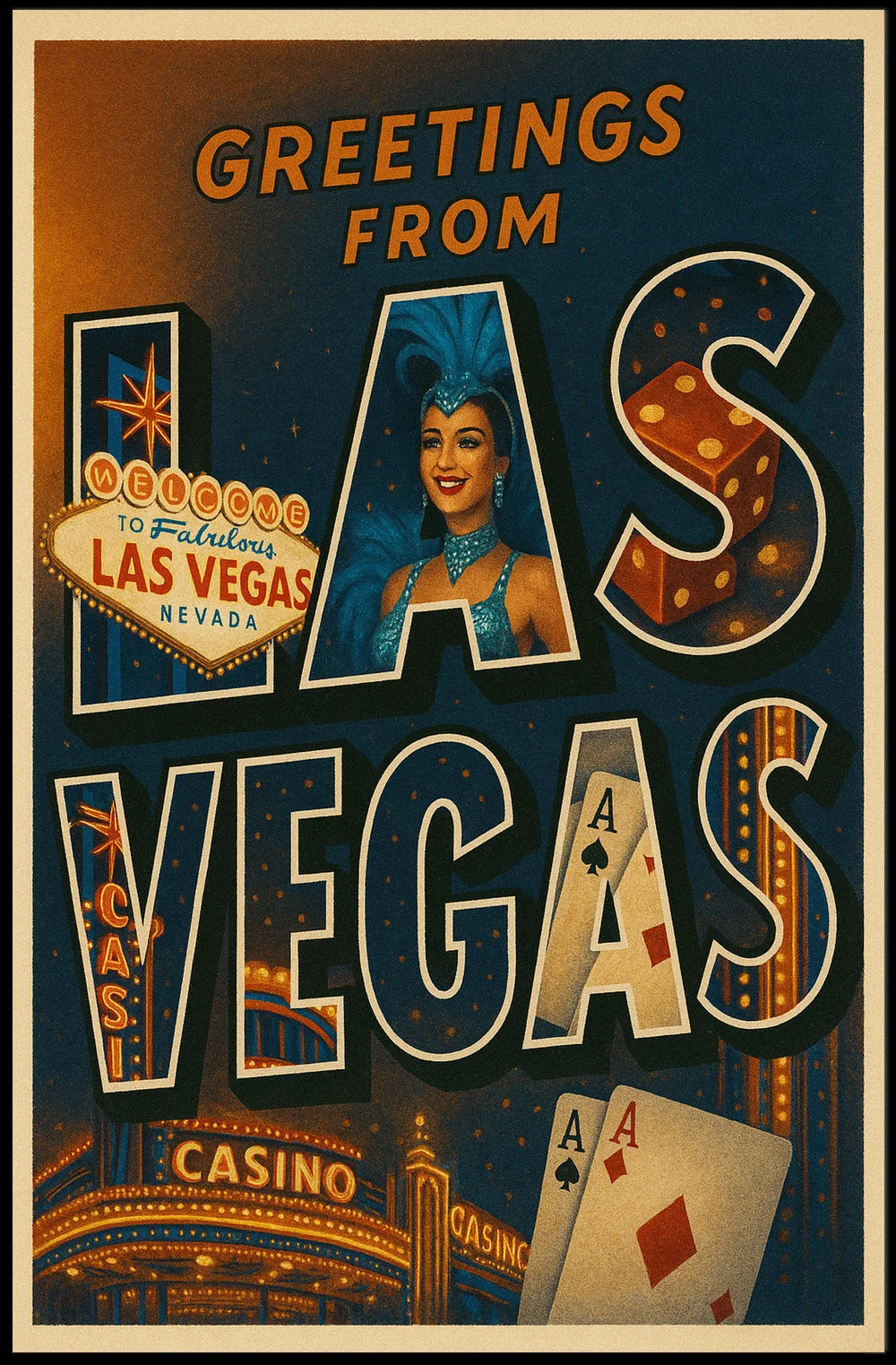 Vintage Parisian Street Scene Art Poster