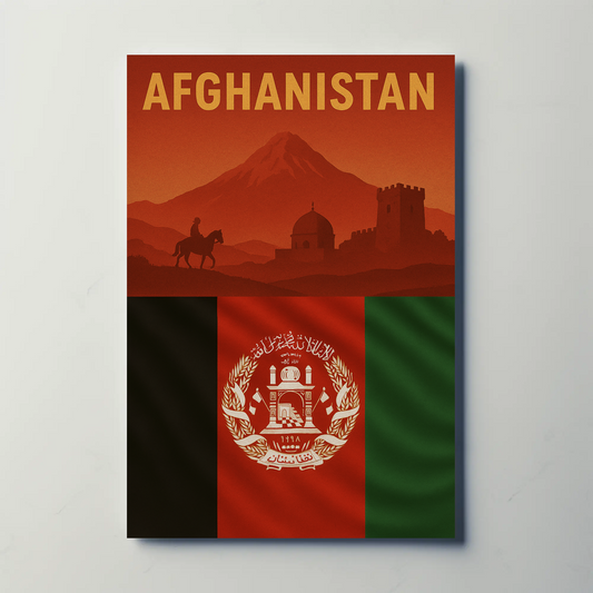 Afghan Heritage Journey: Vintage Travel Poster