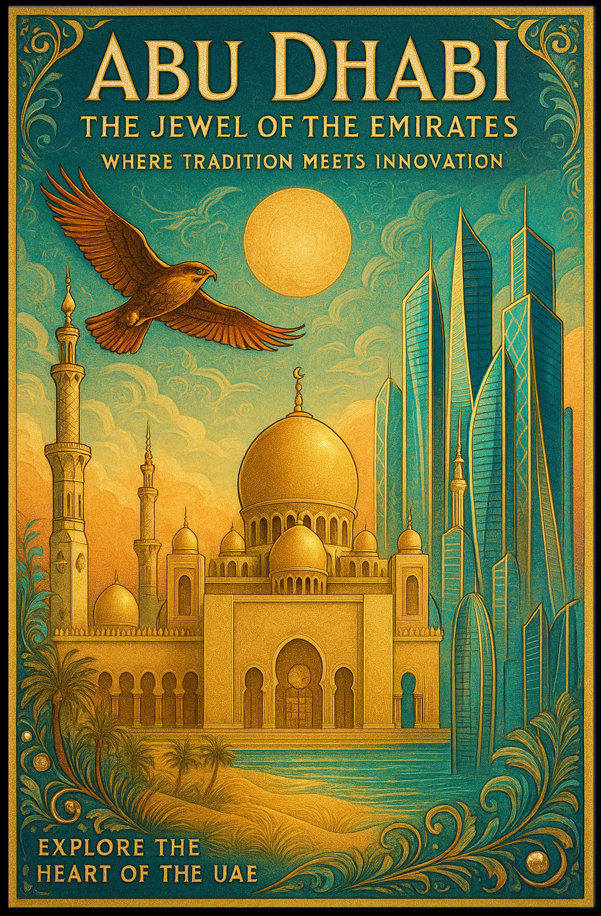 Abu Dhabi's Tradition Meets Modernity: Cultural or Heritage Poster