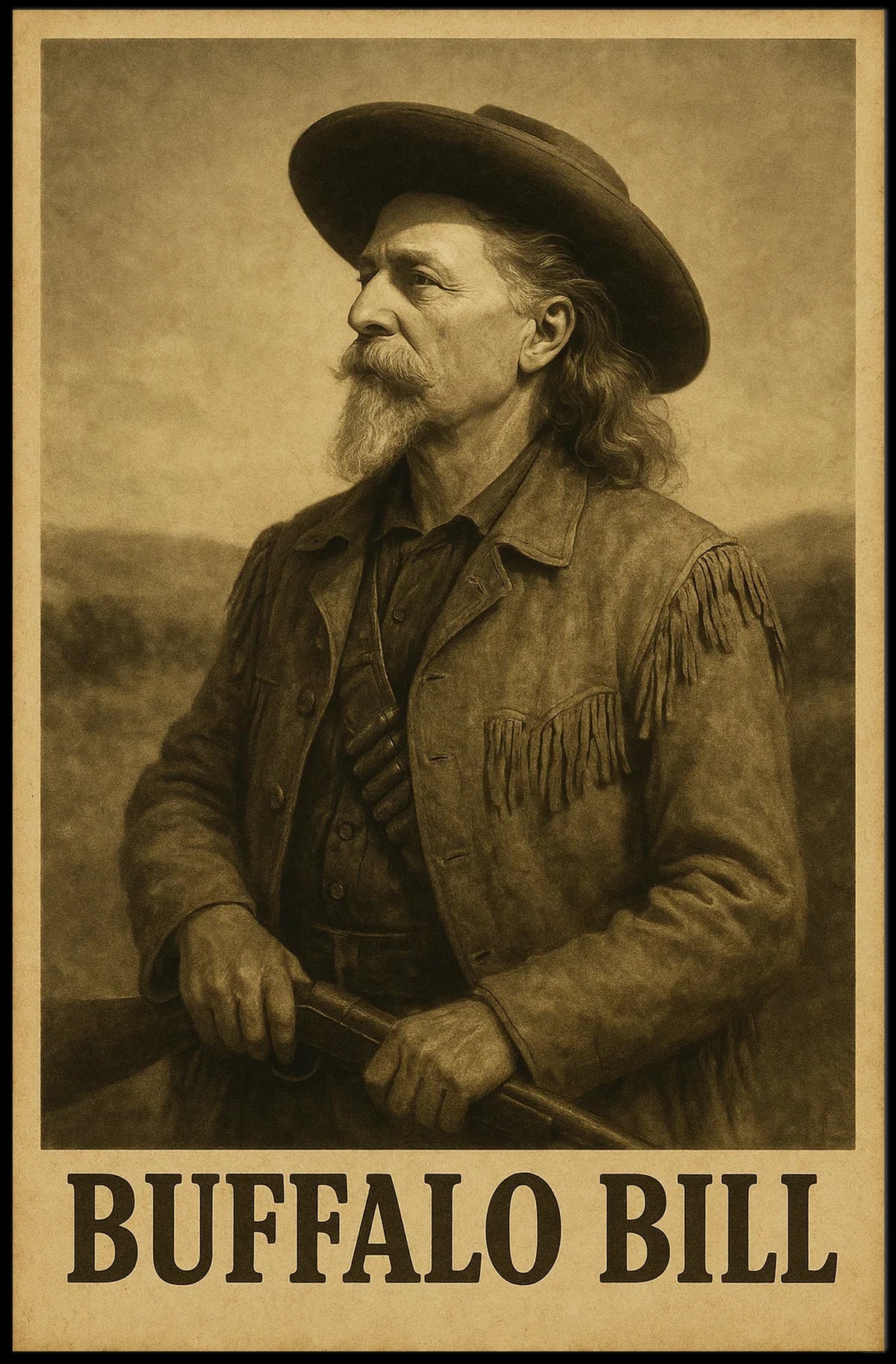 Buffalo Bill Iconic Heritage Depiction Historical or Presidential Poster