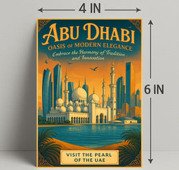Abu Dhabi Elegance: Vintage Travel Poster