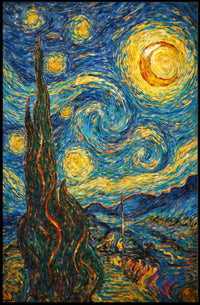 Starry Night Interpretation Poster