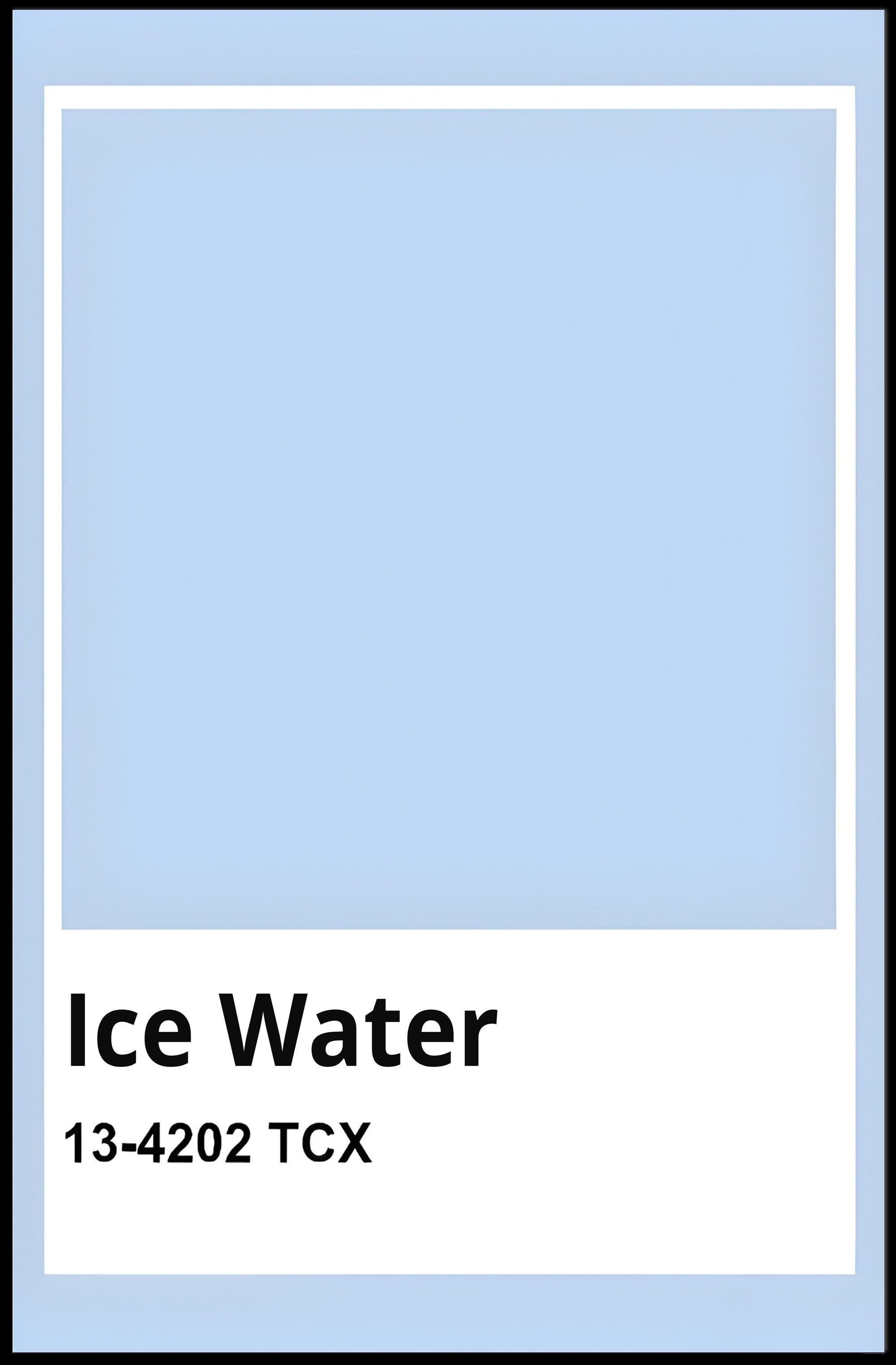 Minimalist Ice Water Color Swatch Art Poster PosterGoat