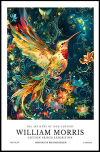 Artistic Heritage: Vibrant Bird in British Design Poster