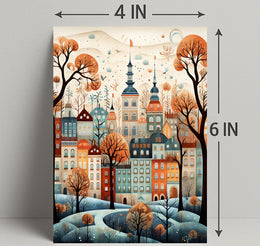 Enchanted Autumn Cityscape Poster