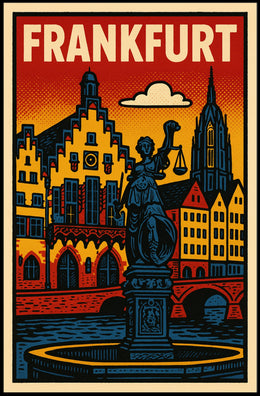 Frankfurt Cityscape Poster