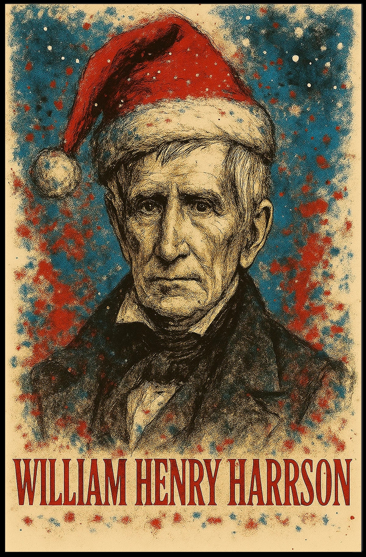 William Henry Harrison 9th President of the United States Christmas SeriesPoster