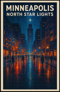 Minneapolis North Star Lights Poster
