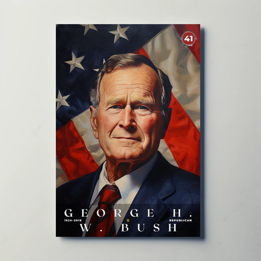 George Bush 41st President Of The United States Portrait
