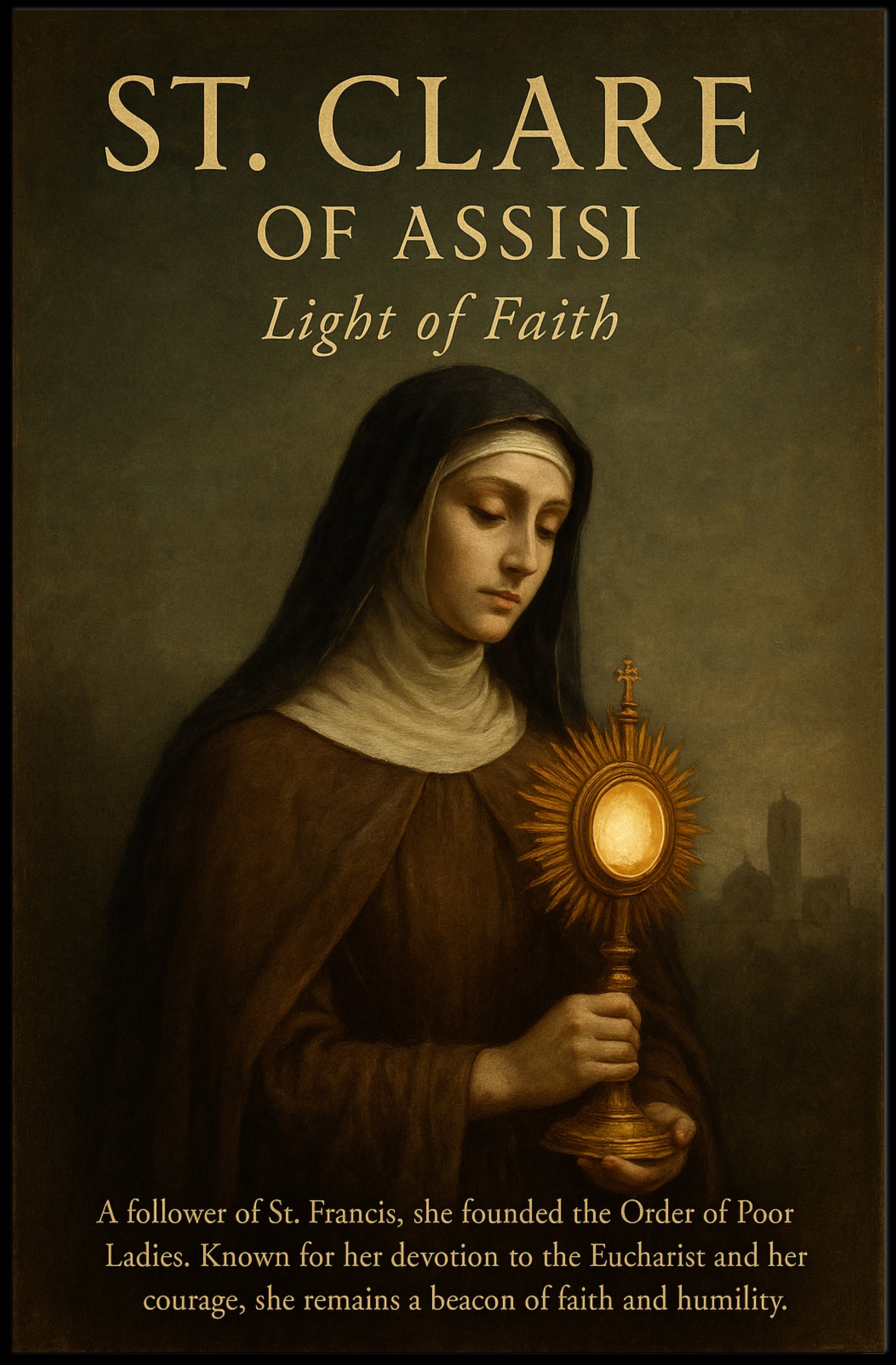 St. Clare Of Assisi Light Of Faith Poster