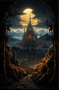 Enchanted Gothic Castle Fantasy Adventure Art Poster