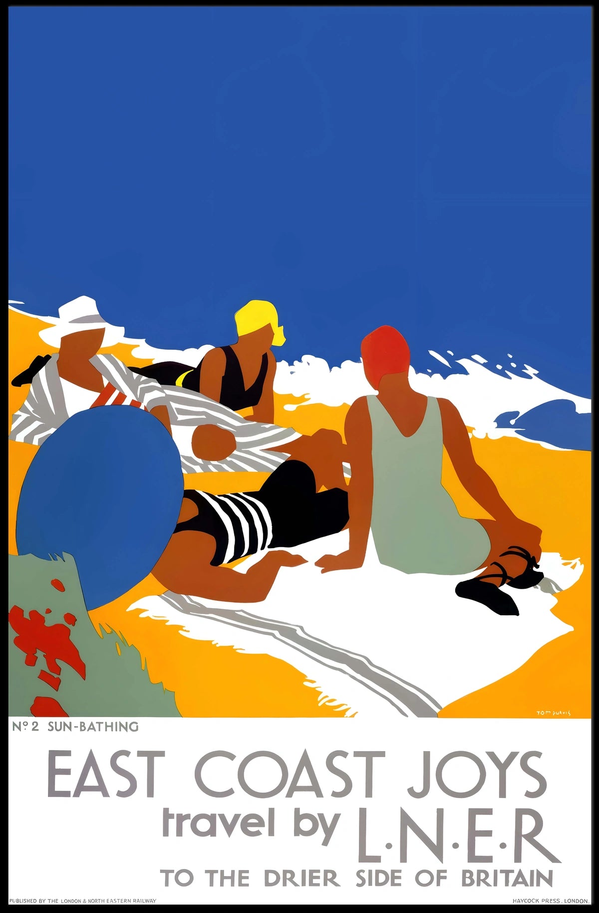 East Coast Joys Sun-Bathing Poster