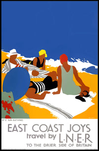 East Coast Joys Sun-Bathing Poster