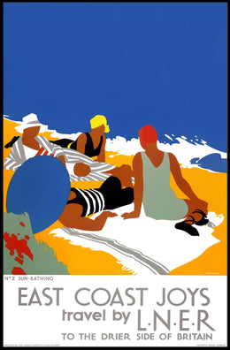 East Coast Joys Sun-Bathing Poster