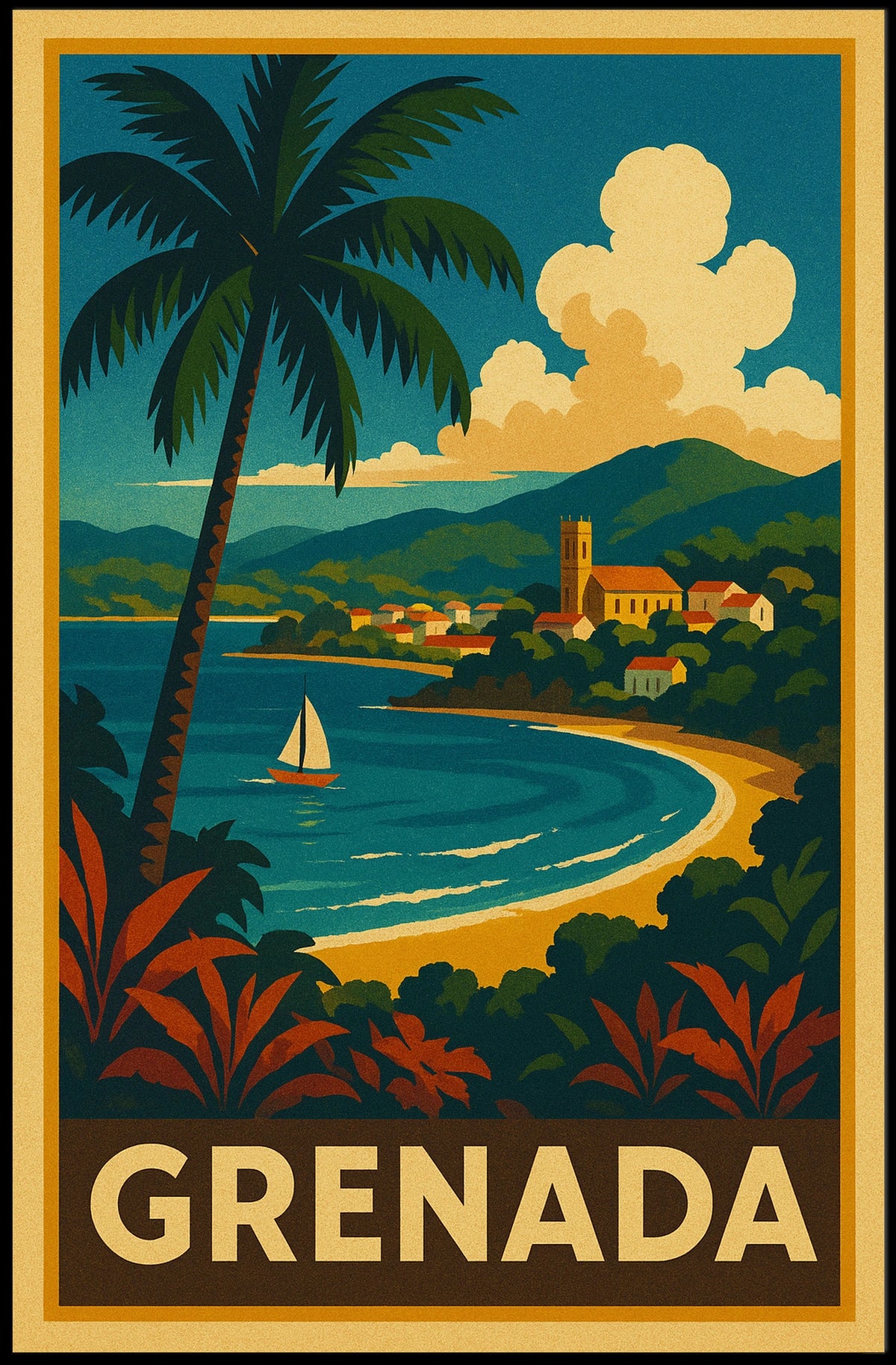 Grenada Travel Poster