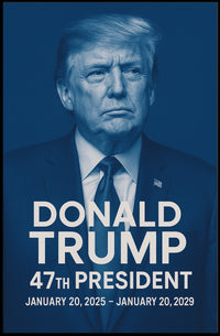 Donald Trump Visionary Leader in Monochrome Poster