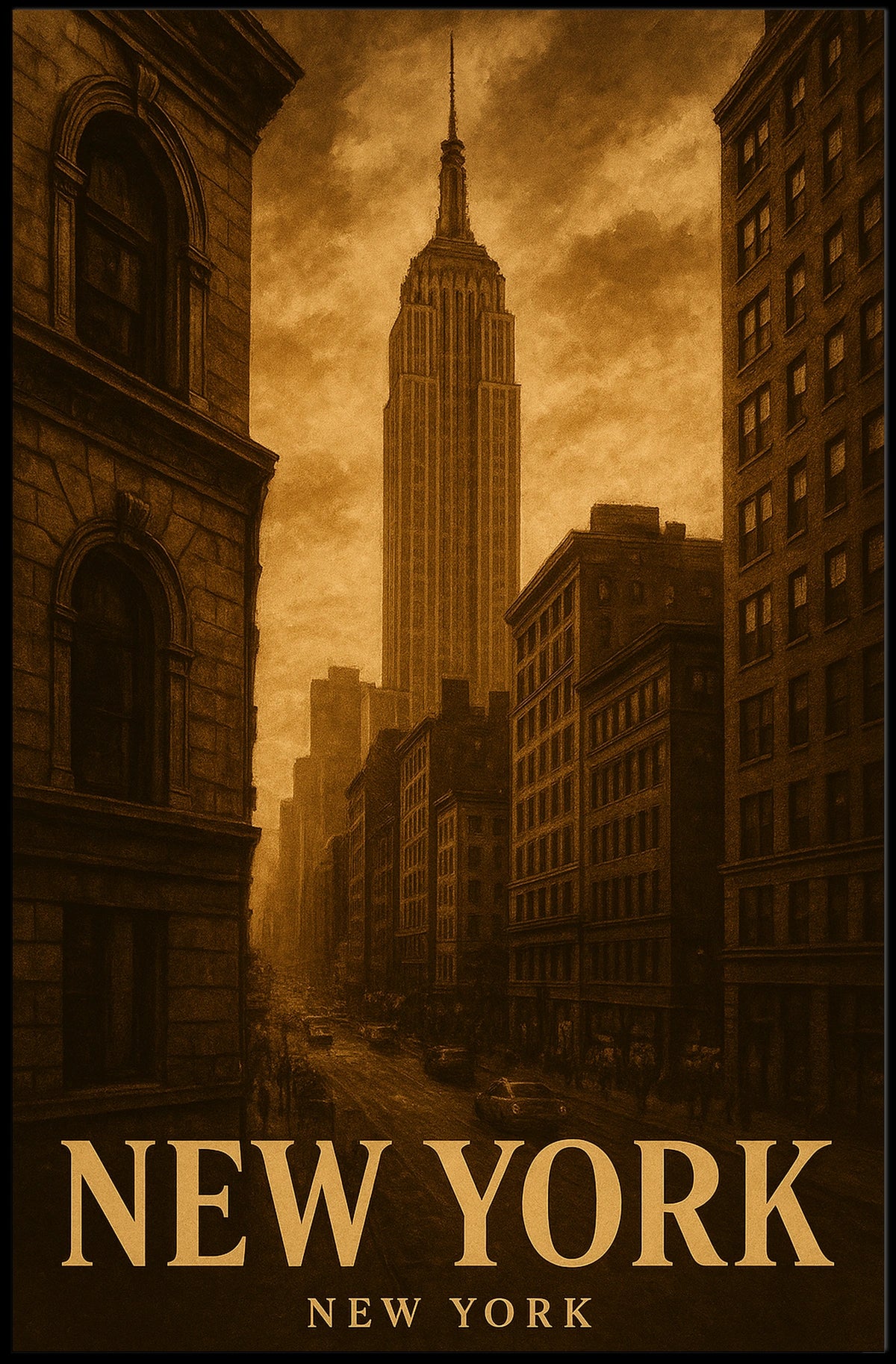 New York Cityscape Poster