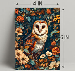 Enchanted Owl In Bloom William Morris Art Poster