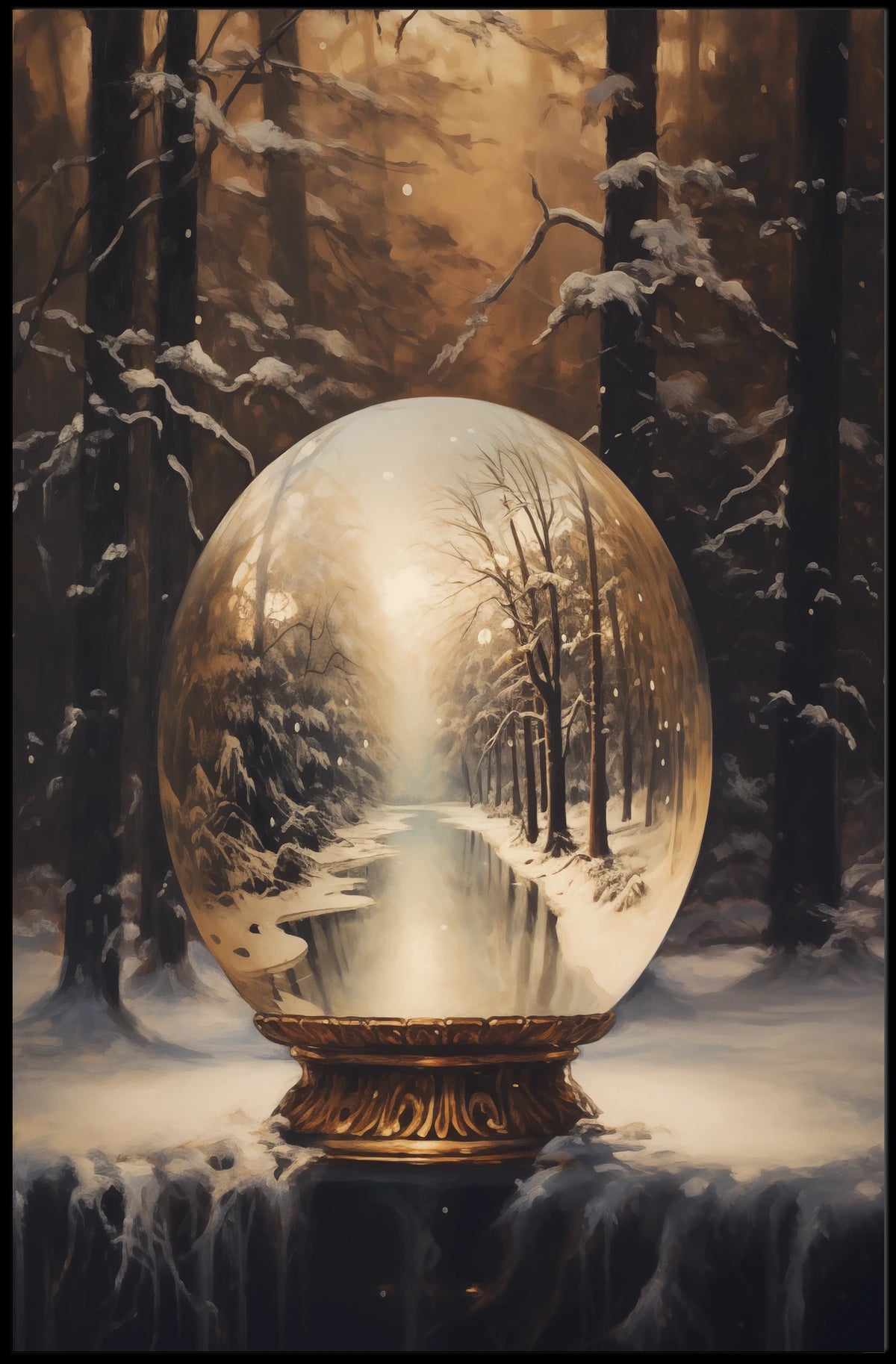 Winter Wonderland Globe Poster