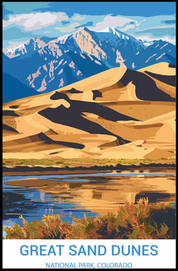 Great Sand Dunes National Park Scenic National Park Poster