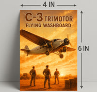 C-3 Trimotor - Flying Washboard Poster PosterGoat